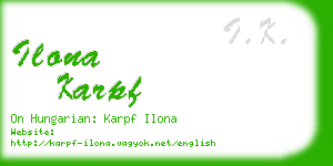 ilona karpf business card